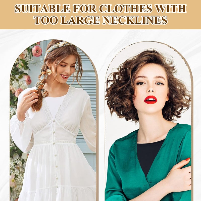 Xorim 3 PCS of Cleavage Cover up for Low Neckline, Faux Collar Women, Detachable Modesty Panel Cleavage Cover, Suitable for Women and Girls, Practical and Versatile, Free 2 Lace Styles - Image 5